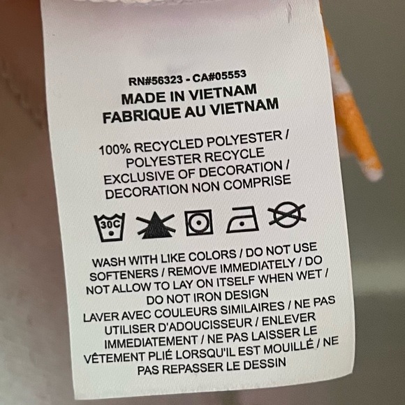 Nike • Victory Yellow/Orange White Patterned Sleeveless Tank Top - Picture 4 of 6